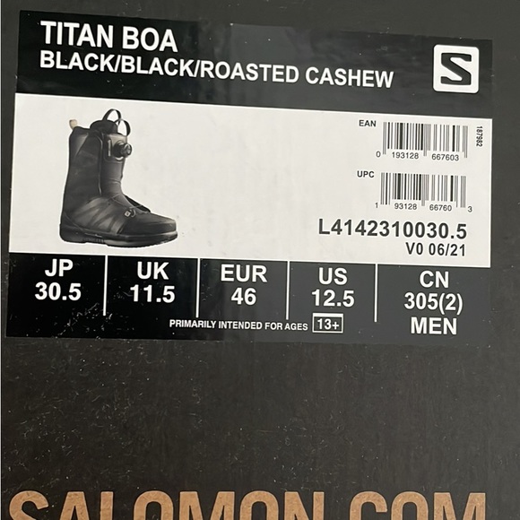 Salomon Titan BOA Snowboarding Boots - Picture 3 of 3